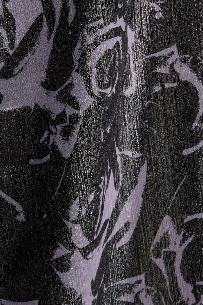 Robe maxi longueur en mousseline, épaules dénudées, BLACK, detail image number 5