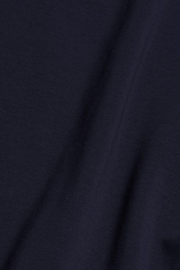 T-shirt orné de mesh de coupe carrée, coton biologique, NAVY, detail image number 4