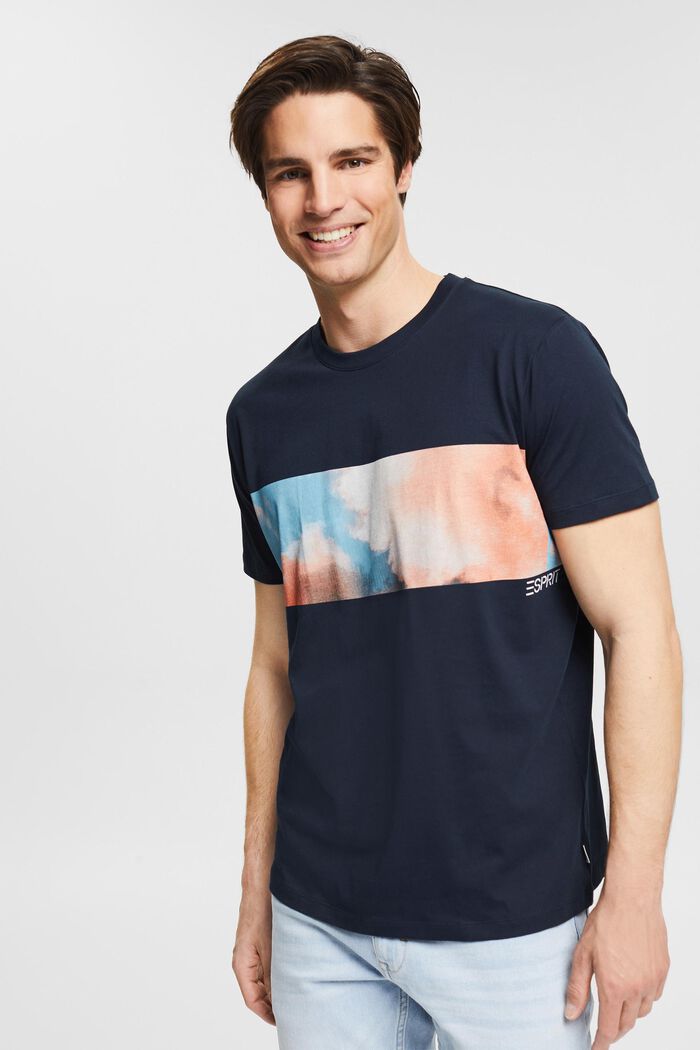 T-shirt à imprimé, en jersey, NAVY, detail image number 0