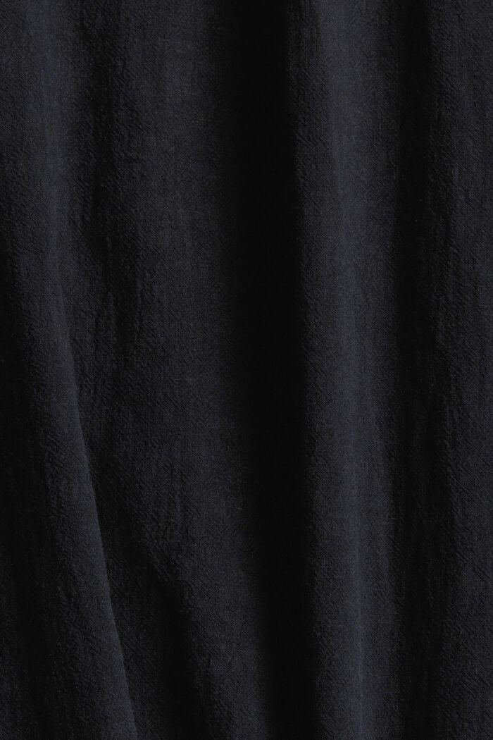 En lin mélangé : la jupe à ceinture à nouer, BLACK, detail image number 4