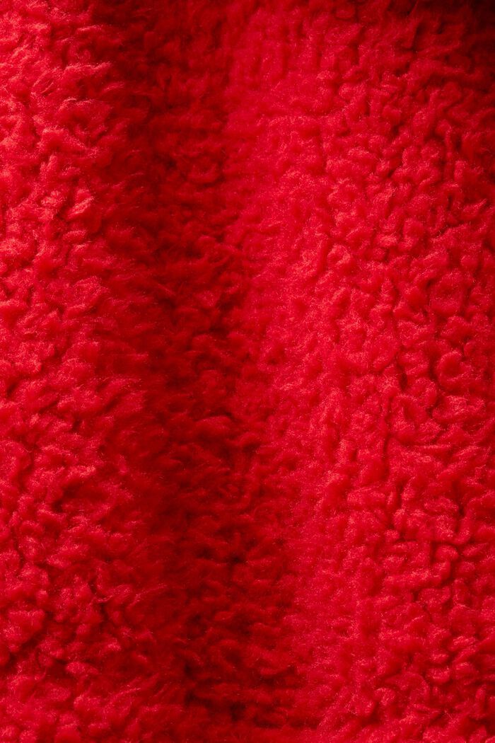 Parka à capuche en fourrure synthétique, DARK RED, detail image number 6