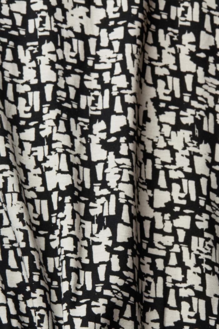 T-shirt à manches longues à motif, LENZING™ ECOVERO™, BLACK, detail image number 5