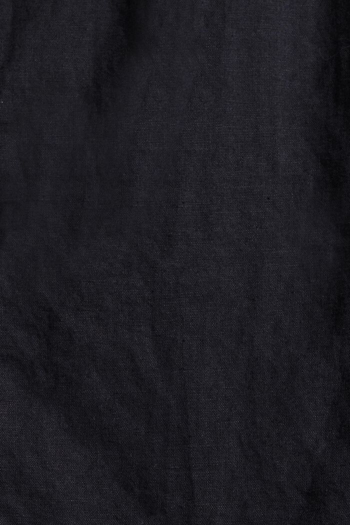 En lin mélangé : robe de longueur midi, BLACK, detail image number 4