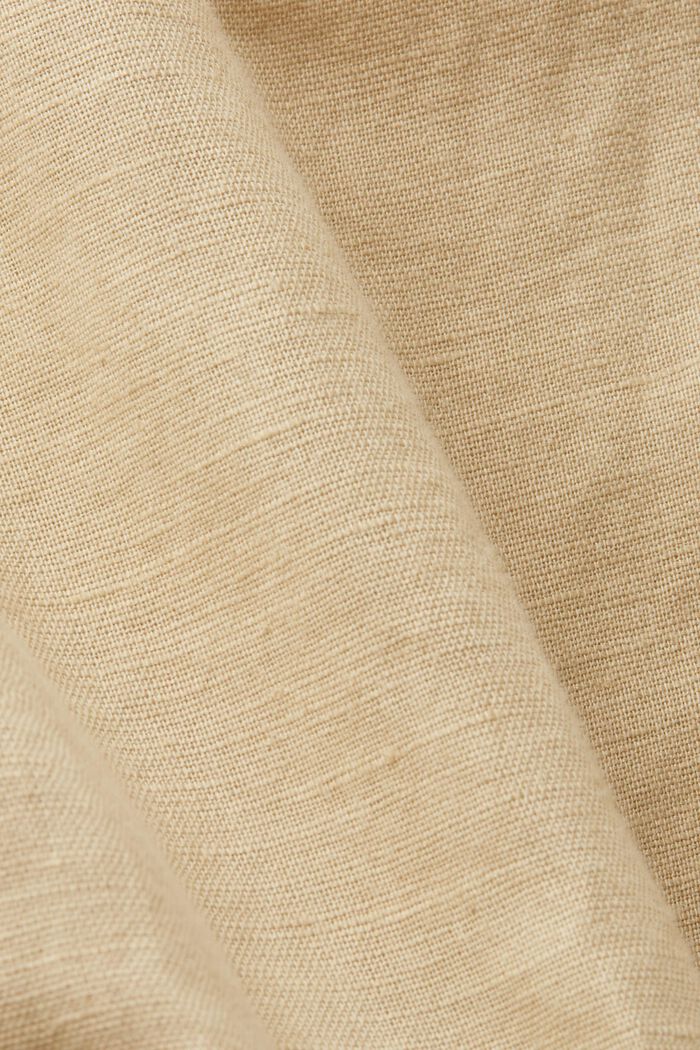 Robe longueur genoux, mélange de coton et de lin, SAND, detail image number 5