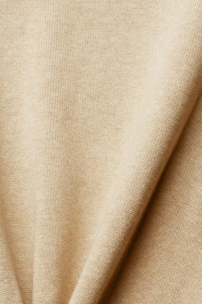 Pull-over en maille de coupe Relaxed Fit, CREAM BEIGE, detail image number 6