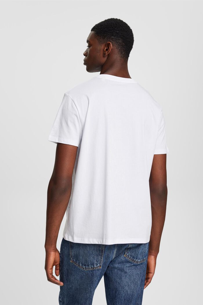 T-shirt à inscription imprimée, WHITE, detail image number 3