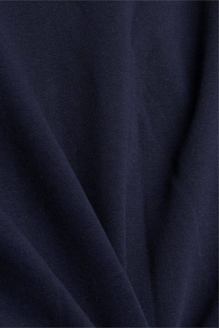 Sweat-shirt à capuche et logo brodé, en coton mélangé, NAVY BLUE, detail image number 5