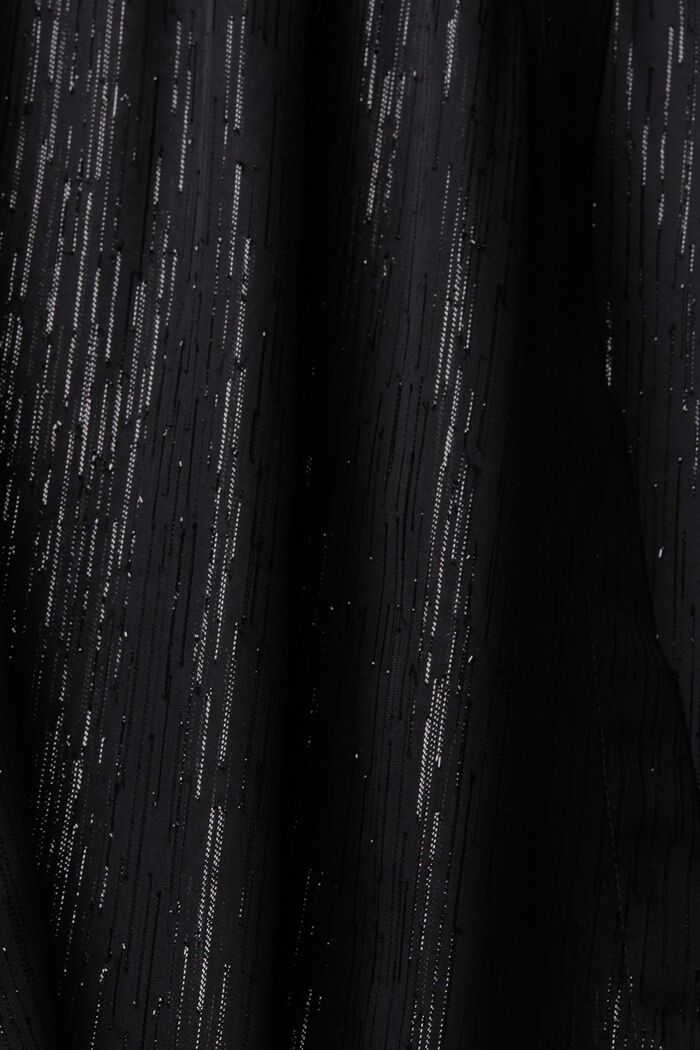 Robe portefeuille en mousseline à paillettes, BLACK, detail image number 5