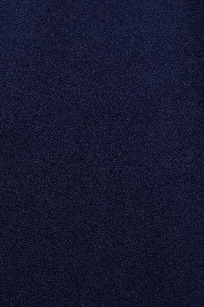 Blouse stretch à bords bruts, DARK BLUE, detail image number 4