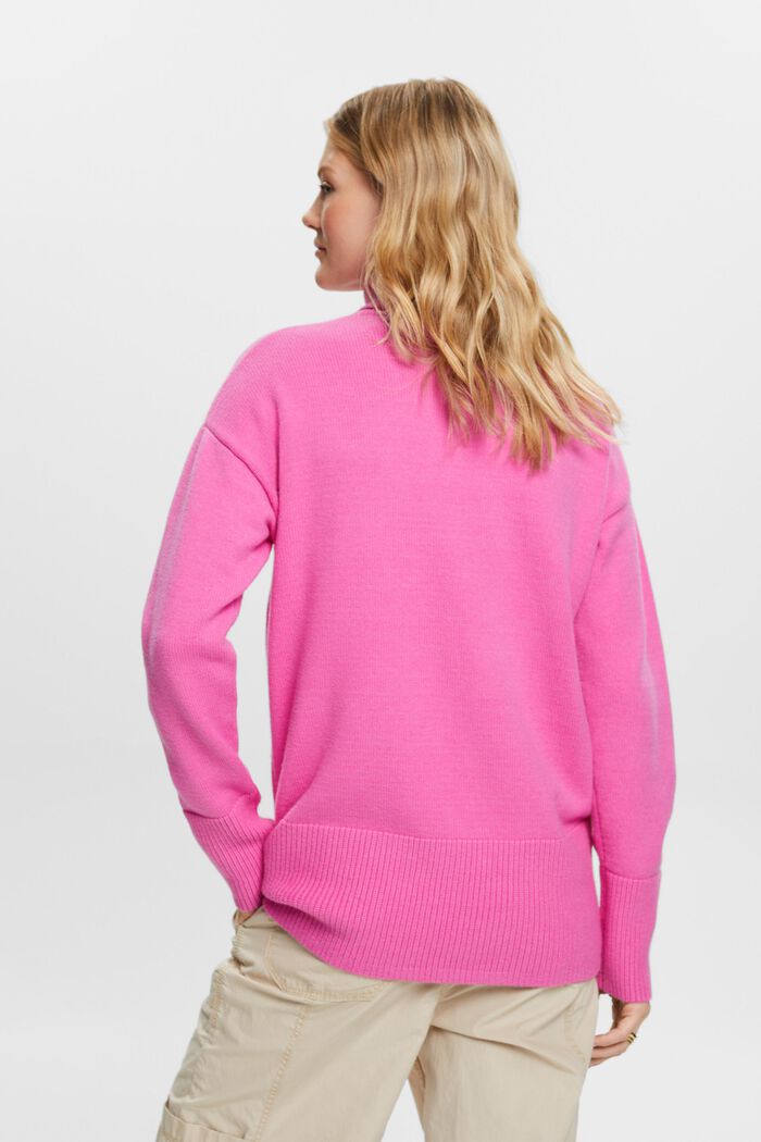 Pull-over à col roulé, PINK FUCHSIA, detail image number 4