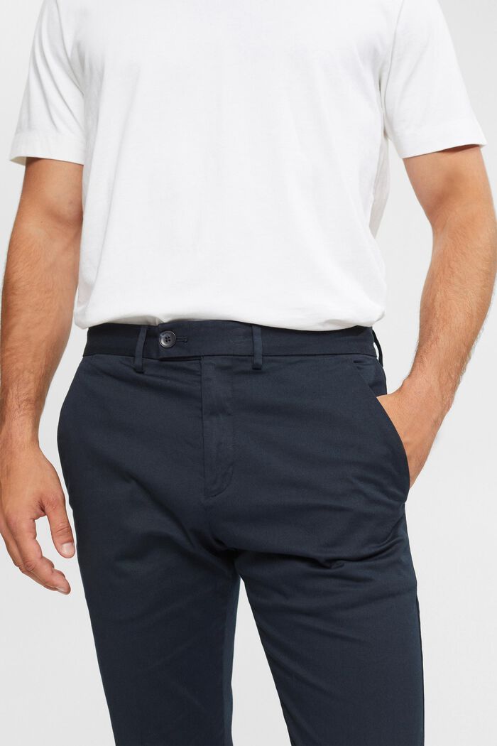 Chino stretch en coton, NAVY, detail image number 2