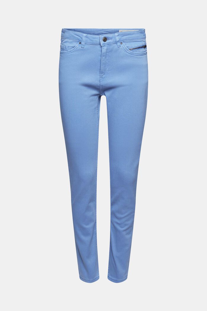 Pantalon stretch à détail zippé, LIGHT BLUE LAVENDER, detail image number 7