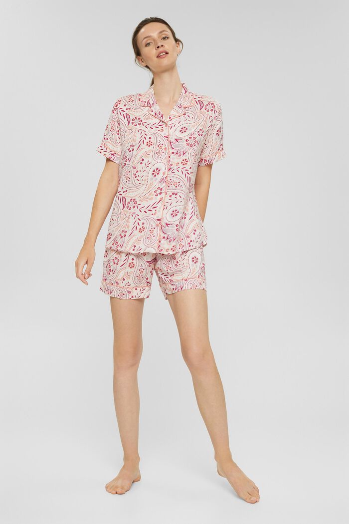 Pyjama court en 100 % LENZING™ ECOVERO™, LIGHT PINK, detail image number 0