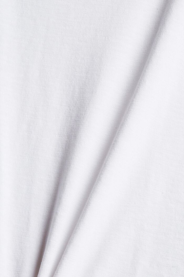 T-shirt à encolure en V, WHITE, detail image number 4