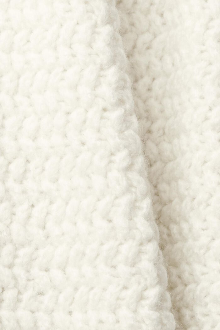 Cardigan long en laine mélangée, OFF WHITE, detail image number 5