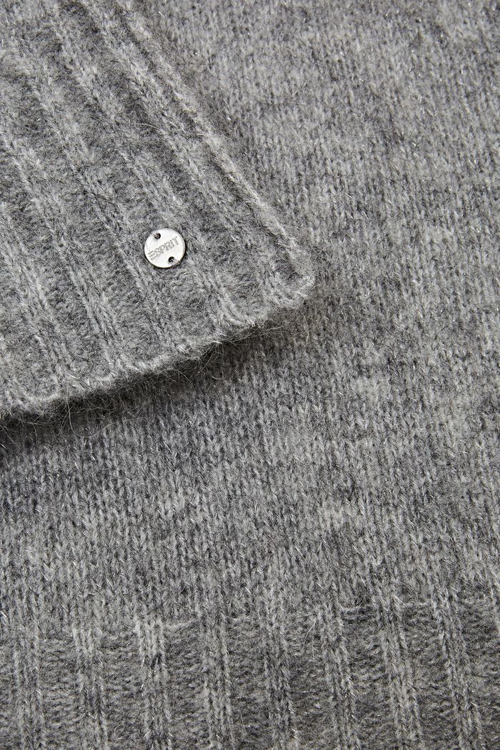 Écharpe en mohair et laine mélangée, GREY, detail image number 1