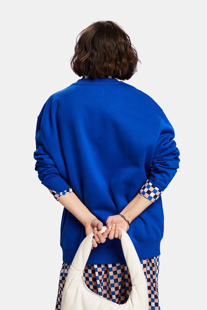 Sweat-shirt en coton mélangé, BRIGHT BLUE, detail image number 2