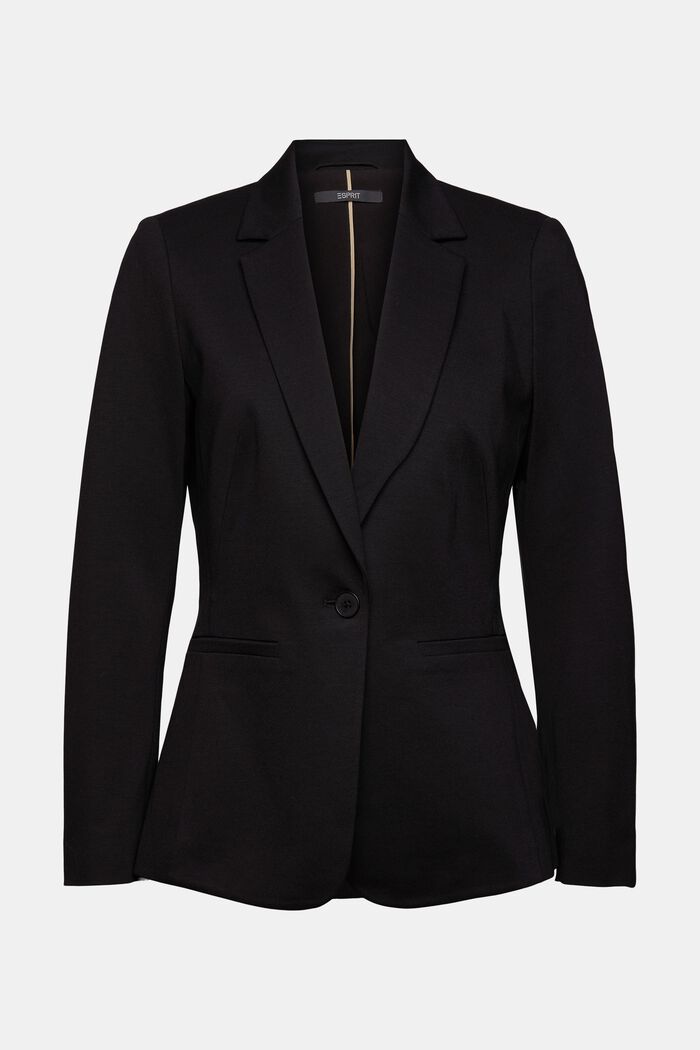 Veste de tailleur en jersey à un bouton, BLACK, detail image number 7