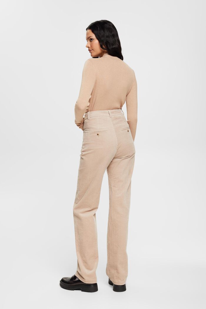 Pantalon en velours côtelé de coton, LIGHT TAUPE, detail image number 4