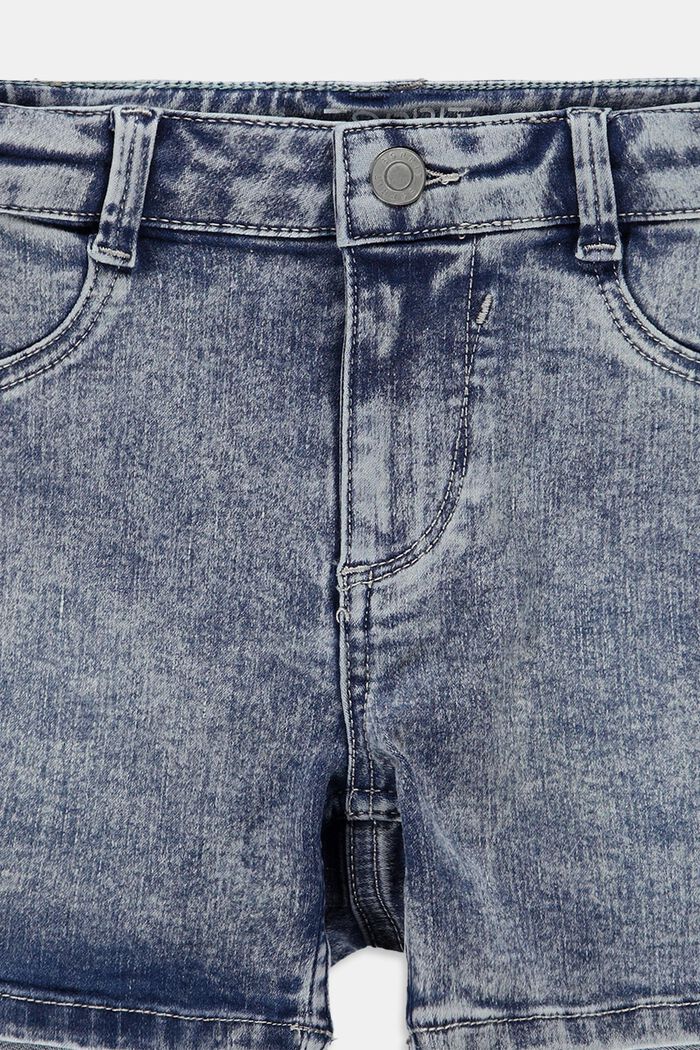 Short en jean au look délavé tendance, BLUE MEDIUM WASHED, detail image number 2