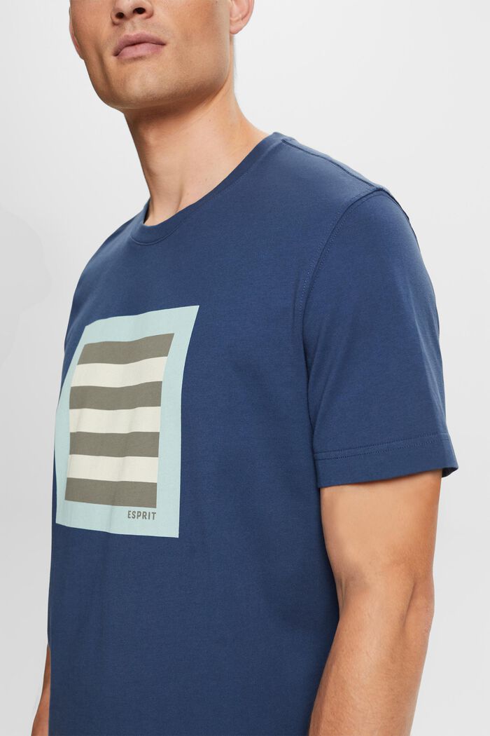 T-shirt graphique en jersey de coton, GREY BLUE, detail image number 2