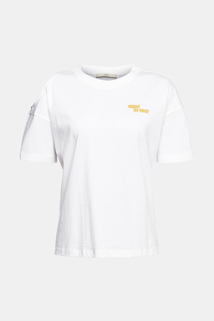T-shirt à découpe sur l’épaule, WHITE, overview