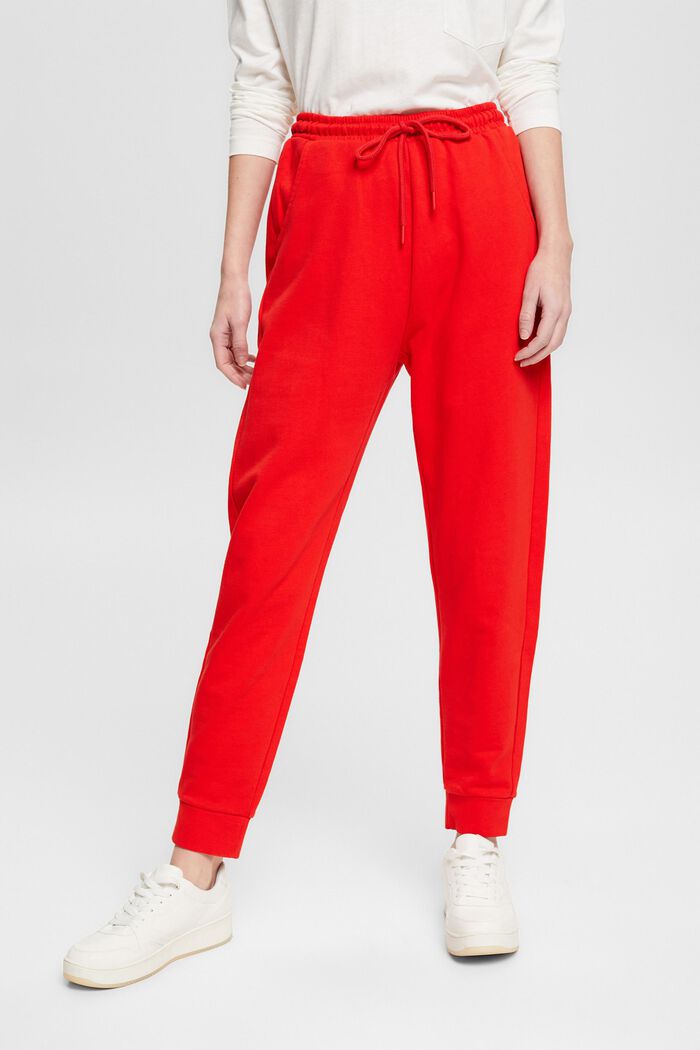 Pantalon de jogging, 100 % coton, ORANGE RED, detail image number 0
