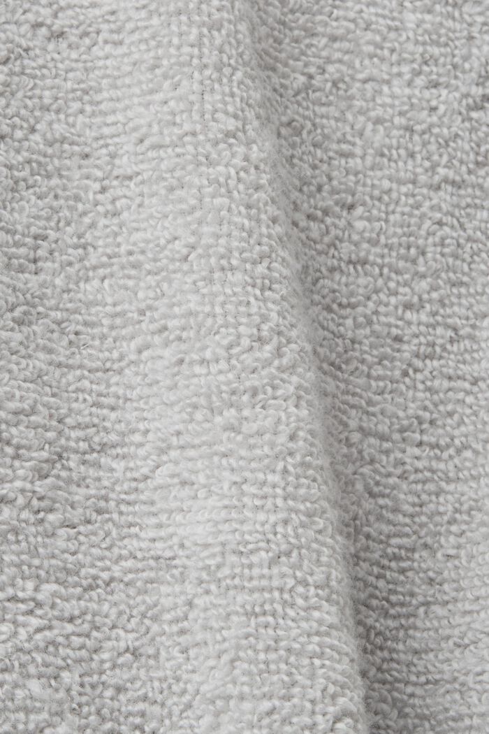 Peignoir en tissu éponge à doublure rayée, STONE, detail image number 4