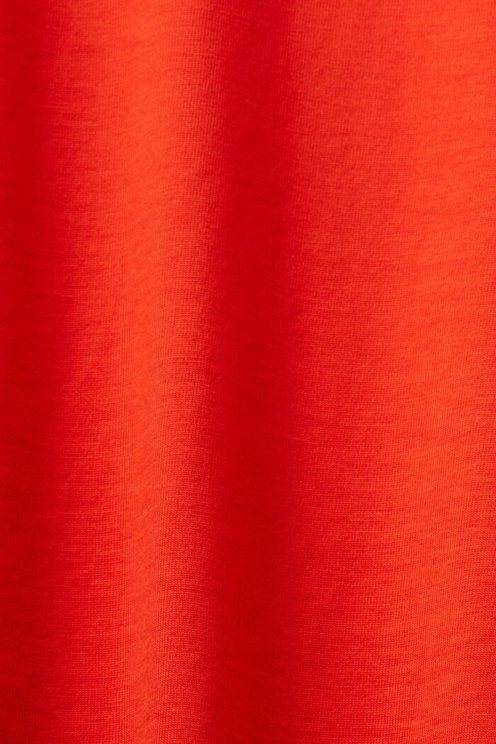 T-shirt à logo brodé en coton Pima, RED, detail image number 5