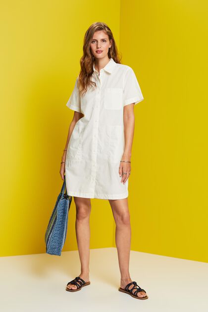 Mini robe-chemise, 100 % coton
