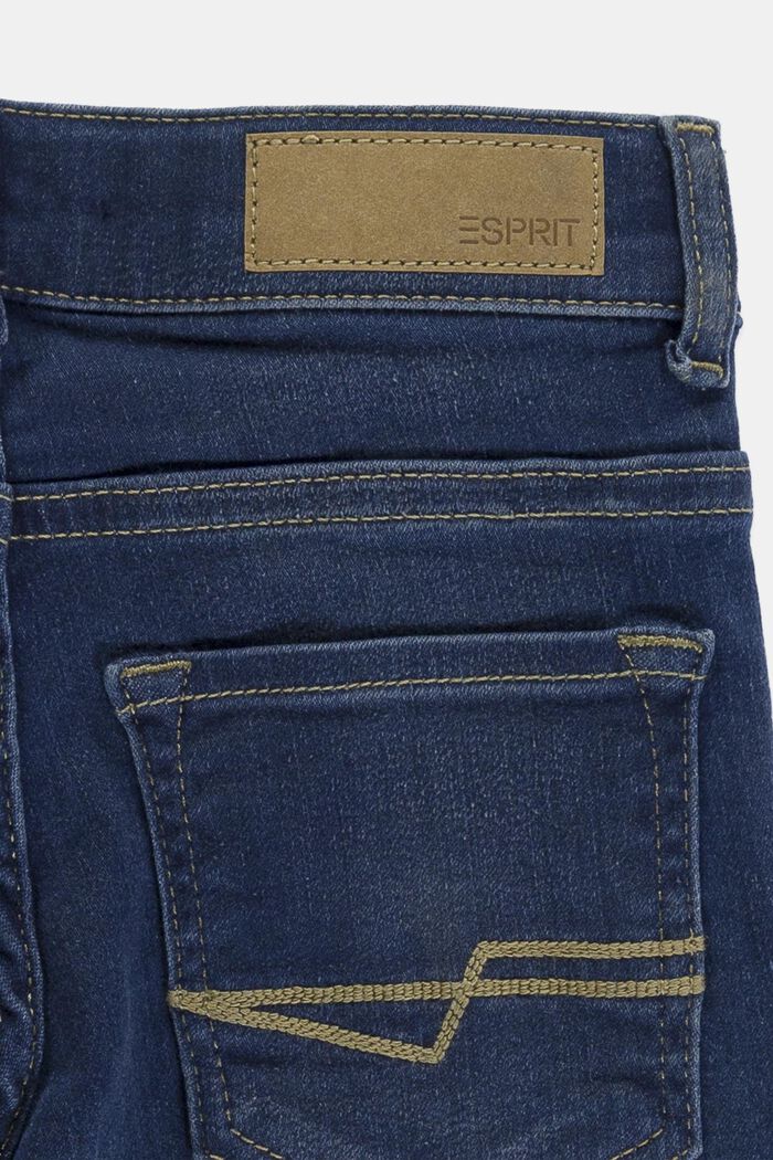 Jean stretch réglable en largeur à taille ajustable, BLUE DARK WASHED, detail image number 2