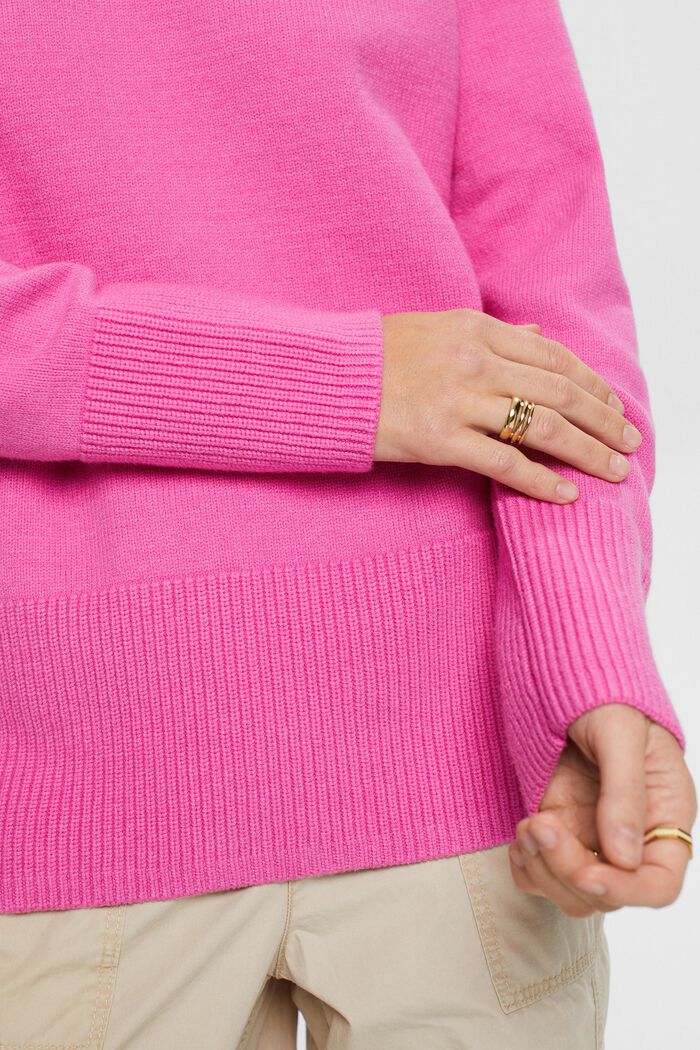 Pull-over à col roulé, PINK FUCHSIA, detail image number 6