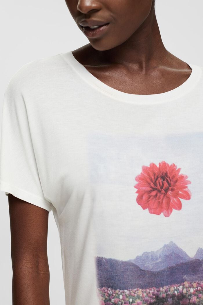 T-shirt à imprimé, LENZING™ ECOVERO™, NEW OFF WHITE, detail image number 3