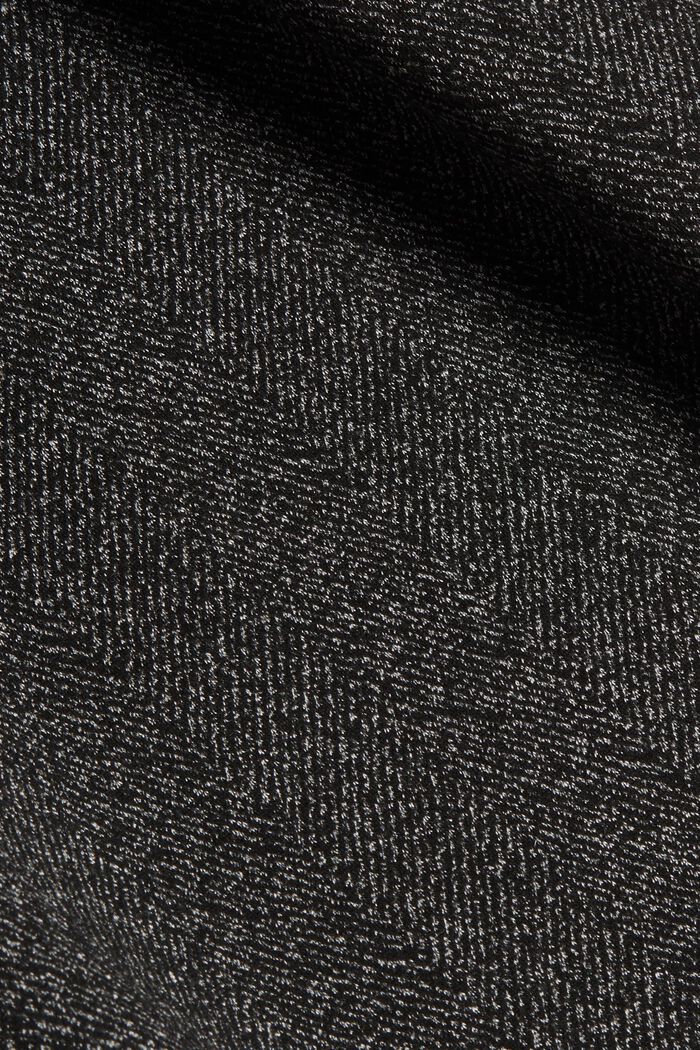 Robe longueur midi à ceinture Mix + Match HERRINGBONE, BLACK, detail image number 4