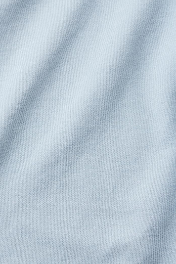 T-shirt en coton biologique orné d’un logo brodé, PASTEL BLUE, detail image number 6