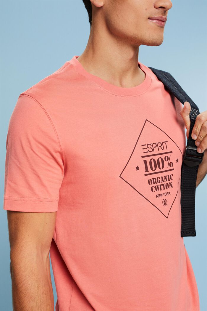 T-shirt en coton à logo imprimé, PINK, detail image number 3