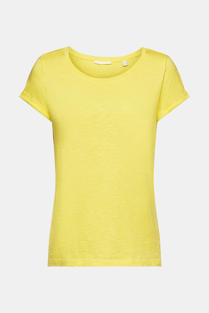 T-shirt unicolore, LIGHT YELLOW, detail image number 7