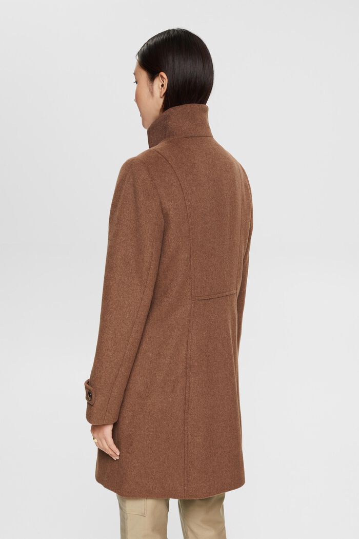 Manteau à teneur en laine, TAUPE, detail image number 4