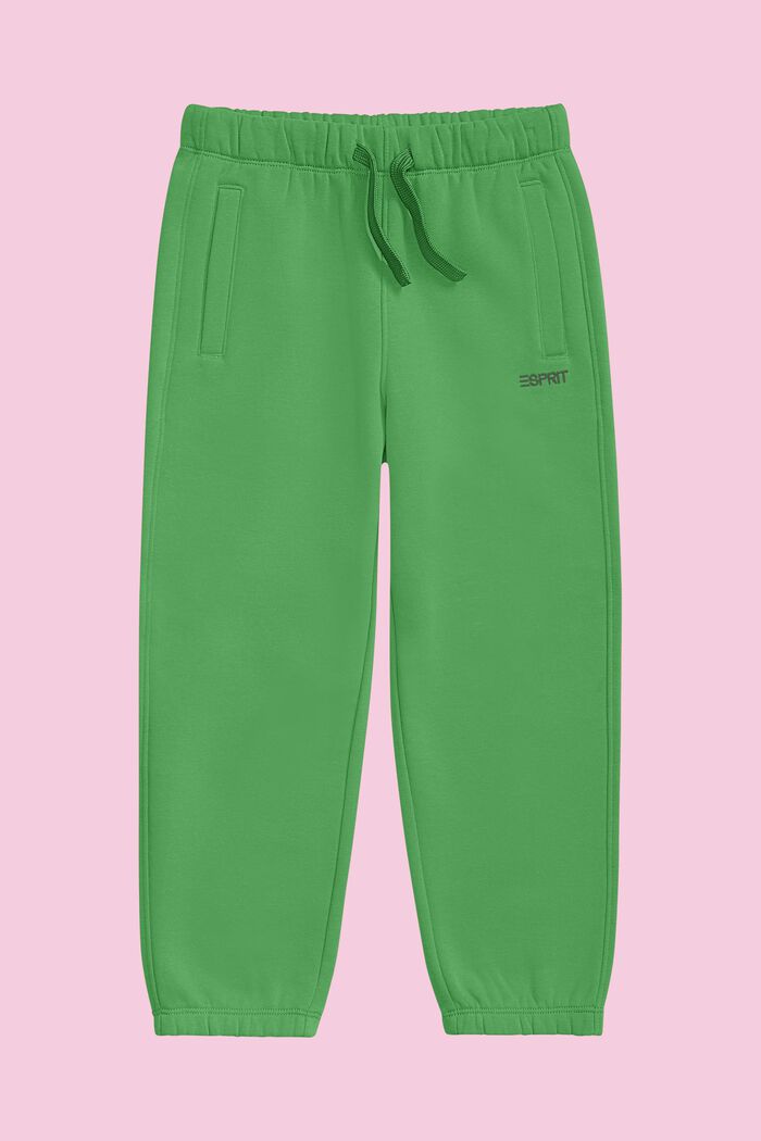 Pantalon de jogging en coton mélangé orné du logo, GREEN, detail image number 1