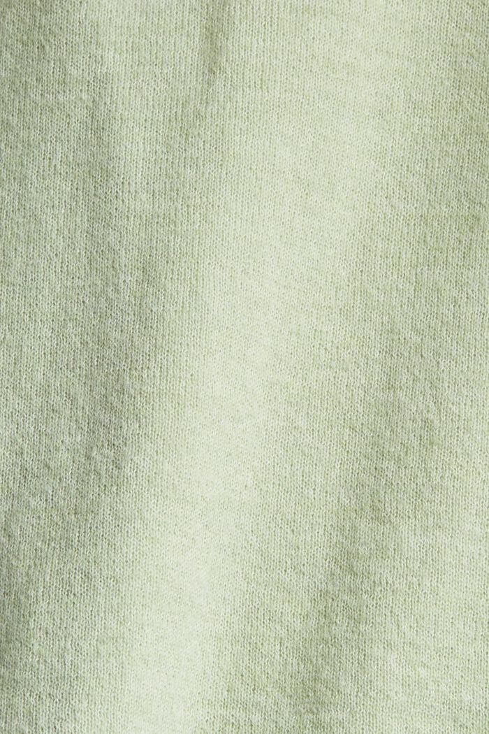 À teneur en alpaga : le cardigan à manches courtes, PASTEL GREEN, detail image number 4