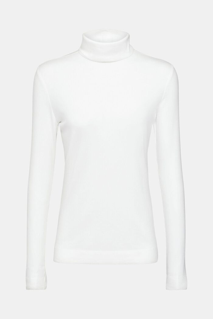 T-shirt à manches longues doté d’un col roulé côtelé, OFF WHITE, overview