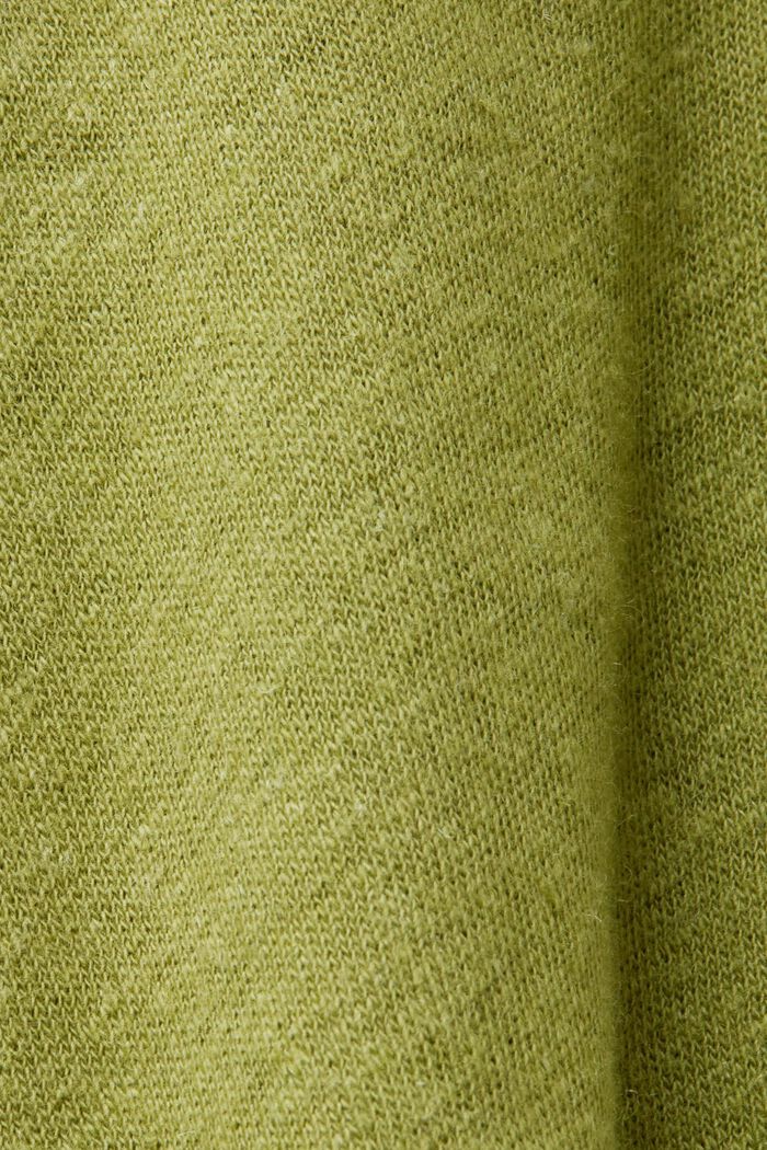 T-shirt en mélange de coton et de lin, PISTACHIO GREEN, detail image number 5