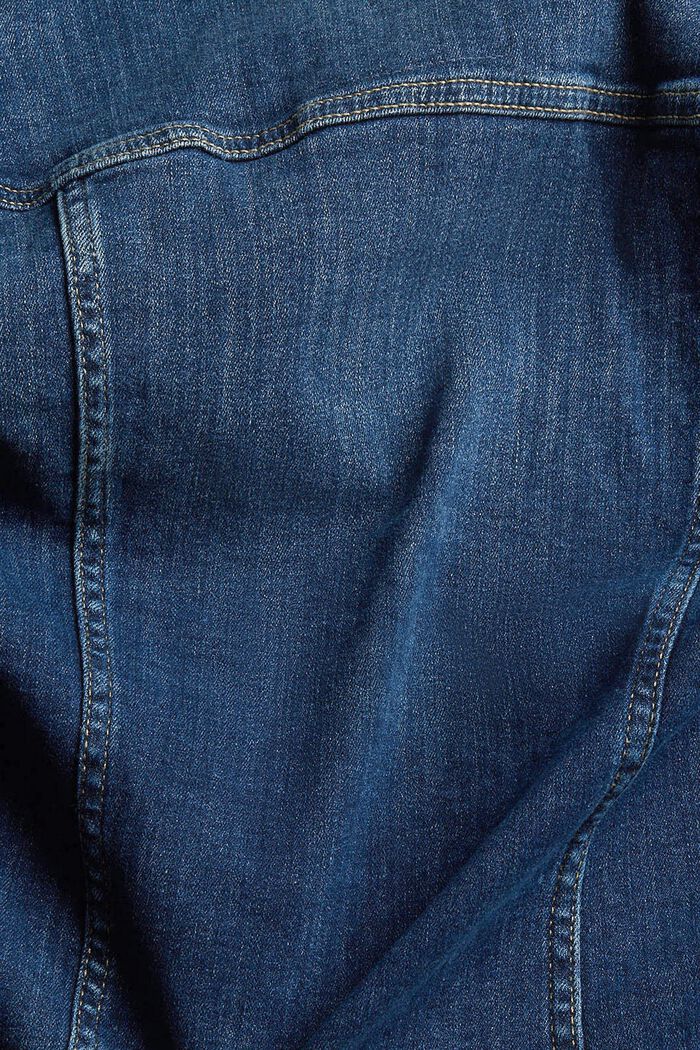 Veste en jean effet vintage, BLUE DARK WASHED, detail image number 6