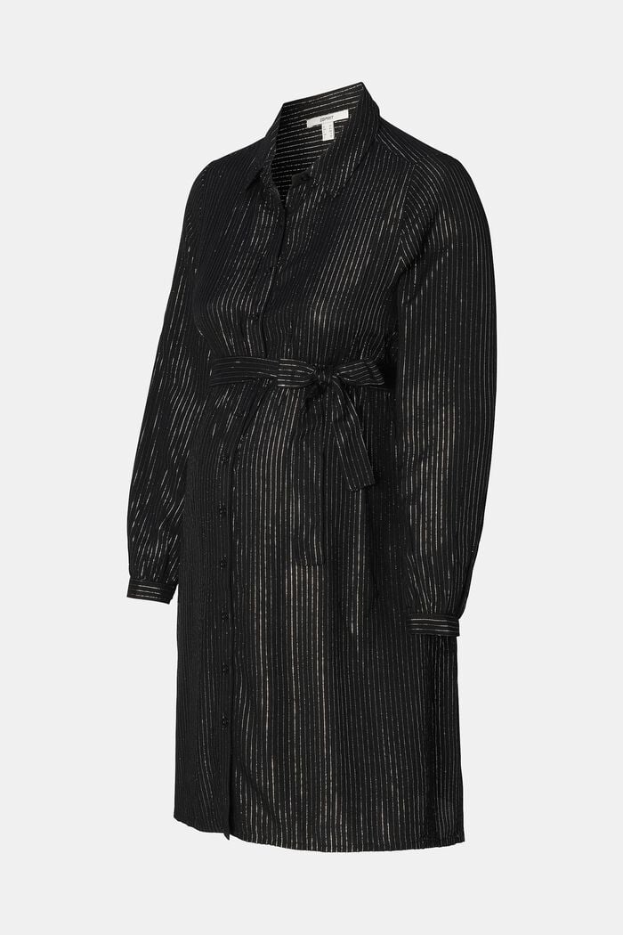 Robe-chemise à rayures pailletées, BLACK INK, detail image number 6