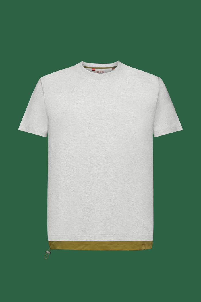 T-shirt en jersey de coton à cordon coulissant, LIGHT GREY, detail image number 6