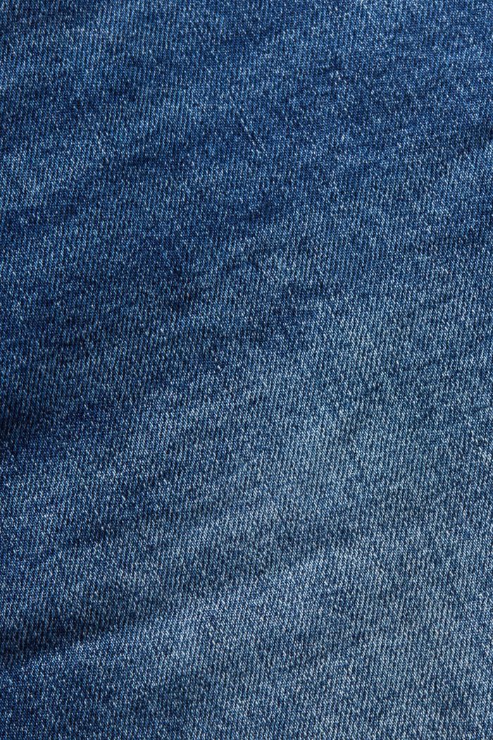 Short en jean à taille mi-haute rétro classique, BLUE MEDIUM WASHED, detail image number 6