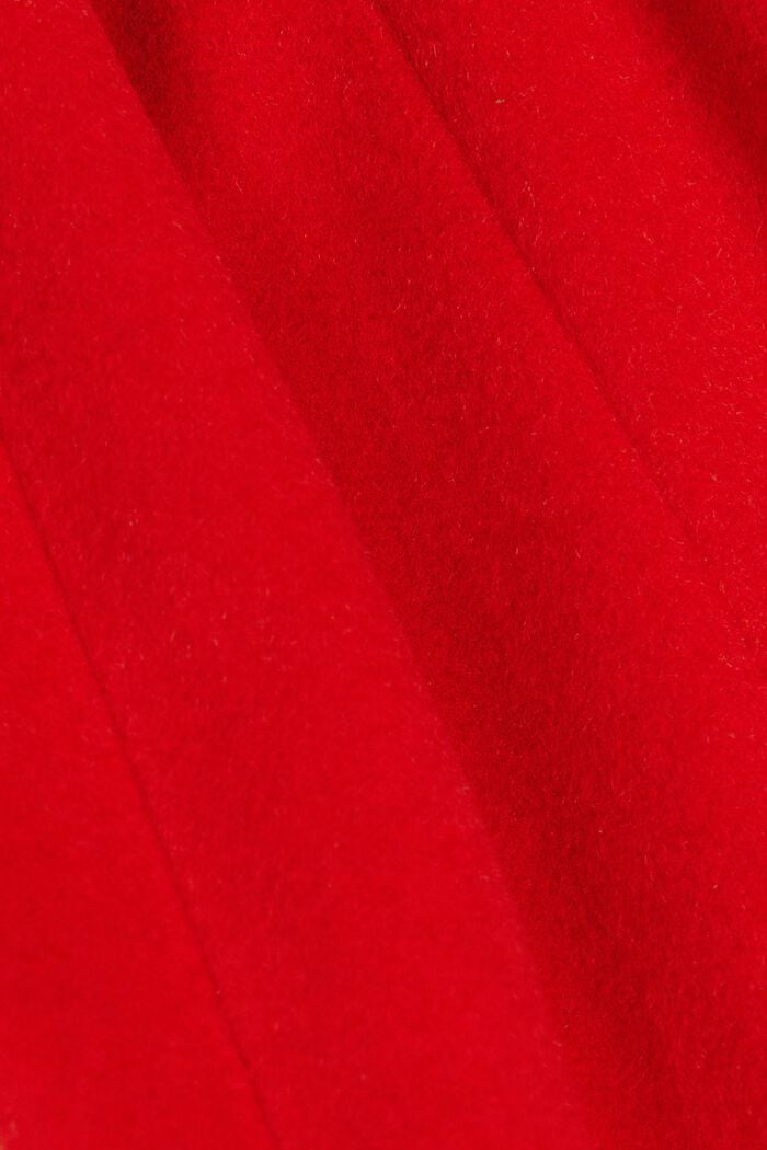 En matière recyclée : le manteau en laine mélangée à teneur en cachemire, RED, detail image number 5