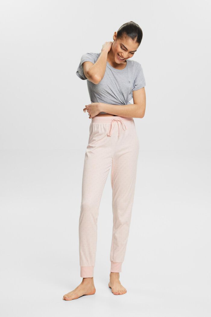 Pantalon de pyjama en jersey à imprimé, LIGHT PINK, detail image number 1