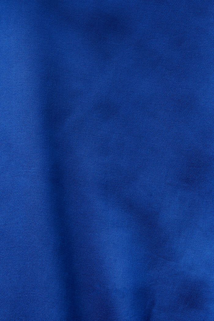 Blouse à manches longues en satin, BRIGHT BLUE, detail image number 6