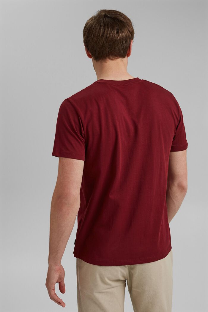 T-shirt en jersey doté d´un imprimé, 100 % coton bio, GARNET RED, detail image number 3